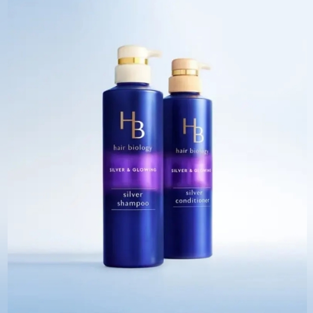 🆕️Hair Biology Silver & Glowing Shampoo and Conditioner Set